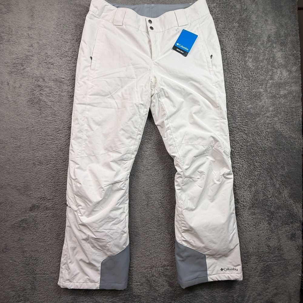 Columbia Omni Tech OW Tech Pants NWT Womens L Ski Snow White Insulated Outdoor